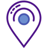 Map pin icon for service area information