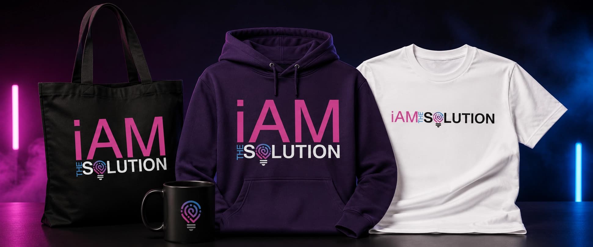 IAMtheSolution giftable merch mockup