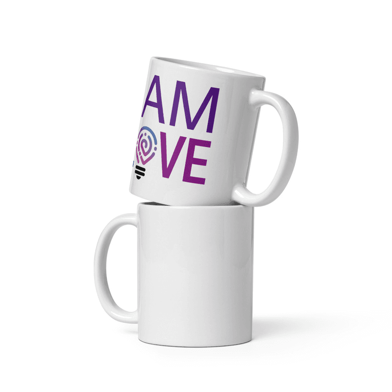 White glossy mug